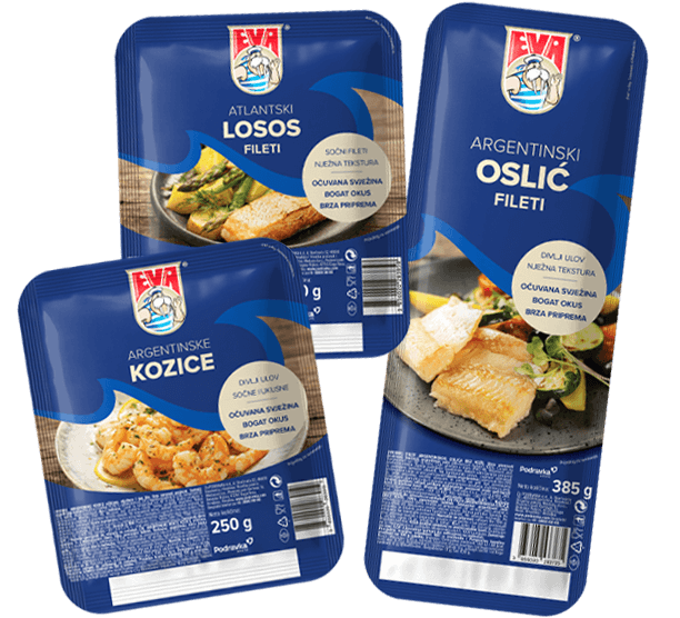 Kozice, losos i oslić